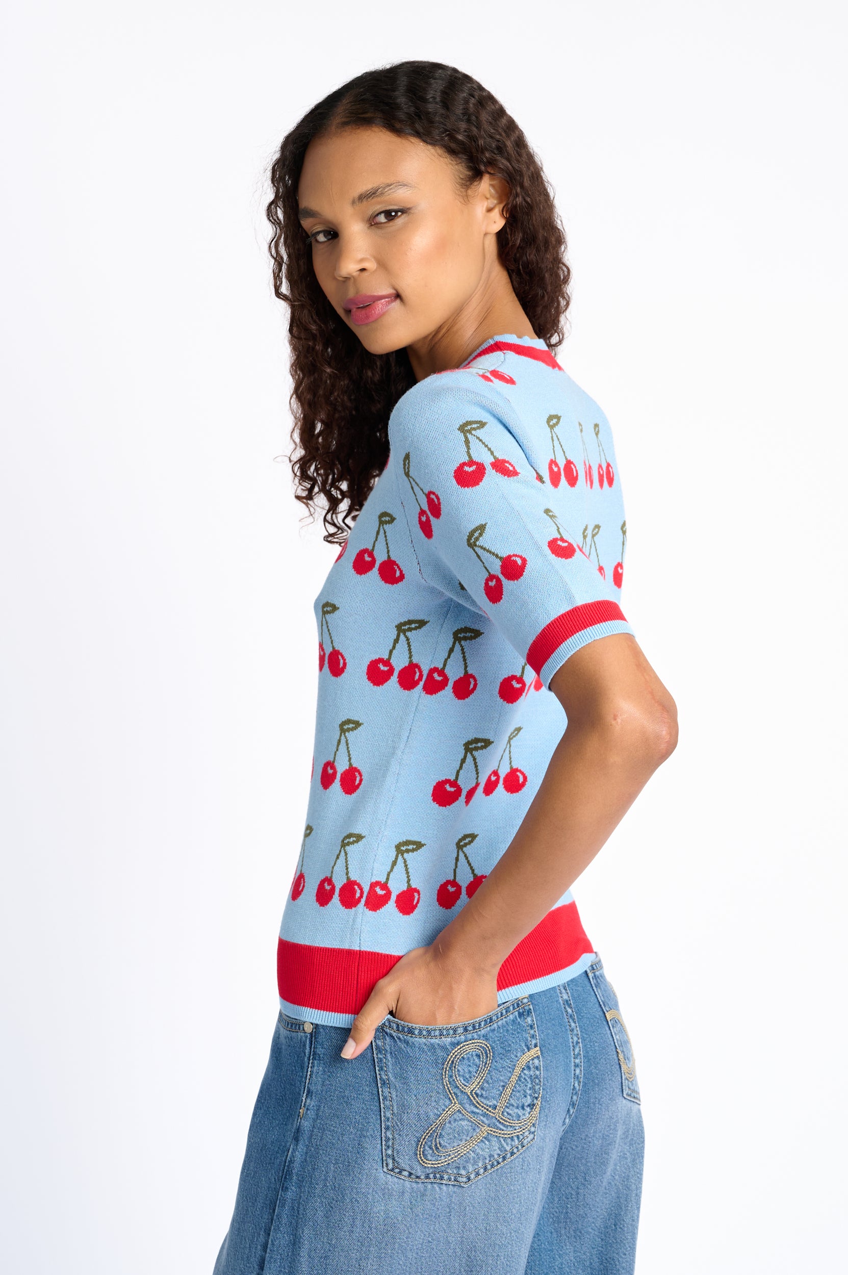 The Short Sleeve Jumper with Cherries