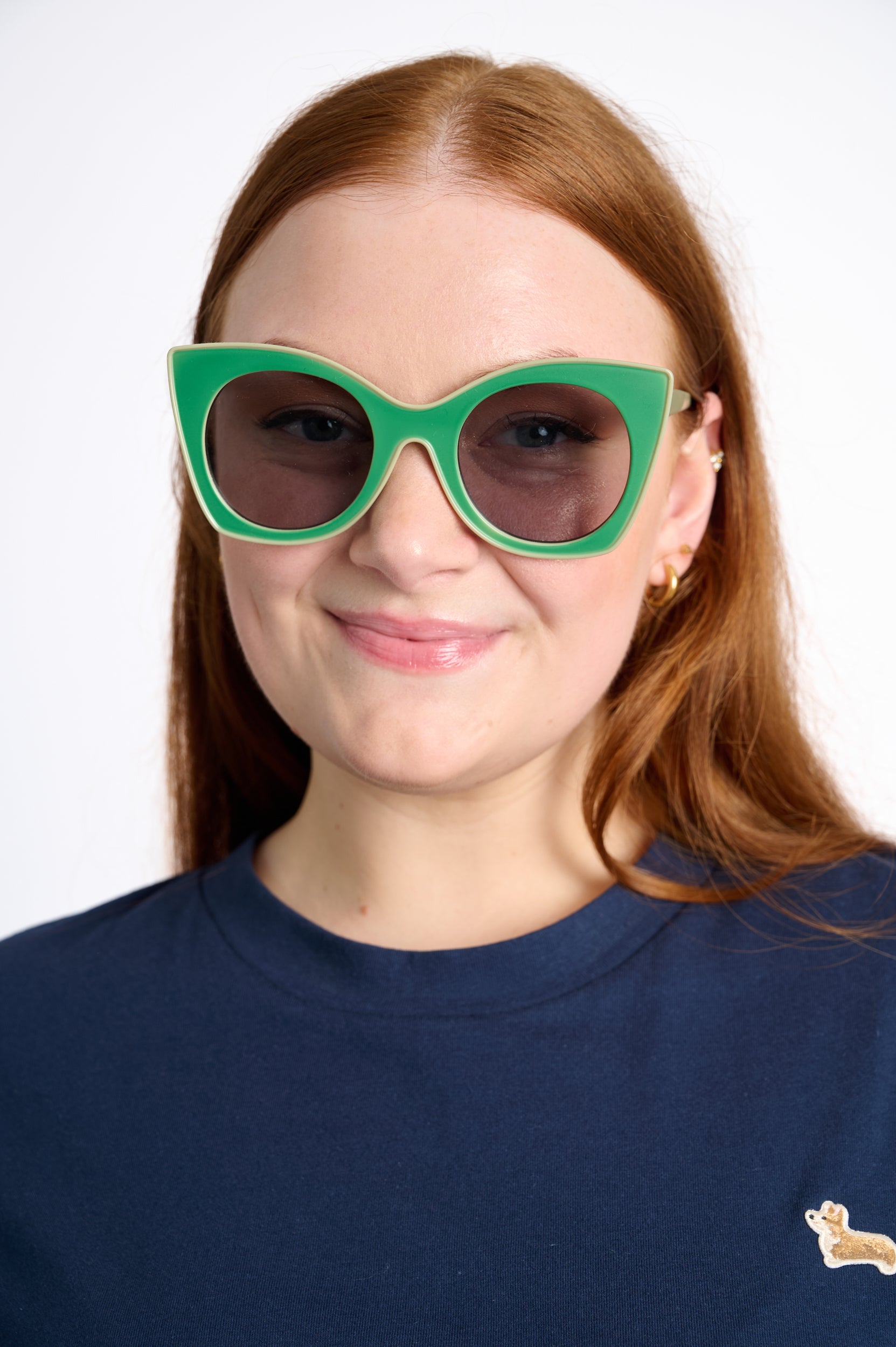 Green Cat Eye Sunglasses