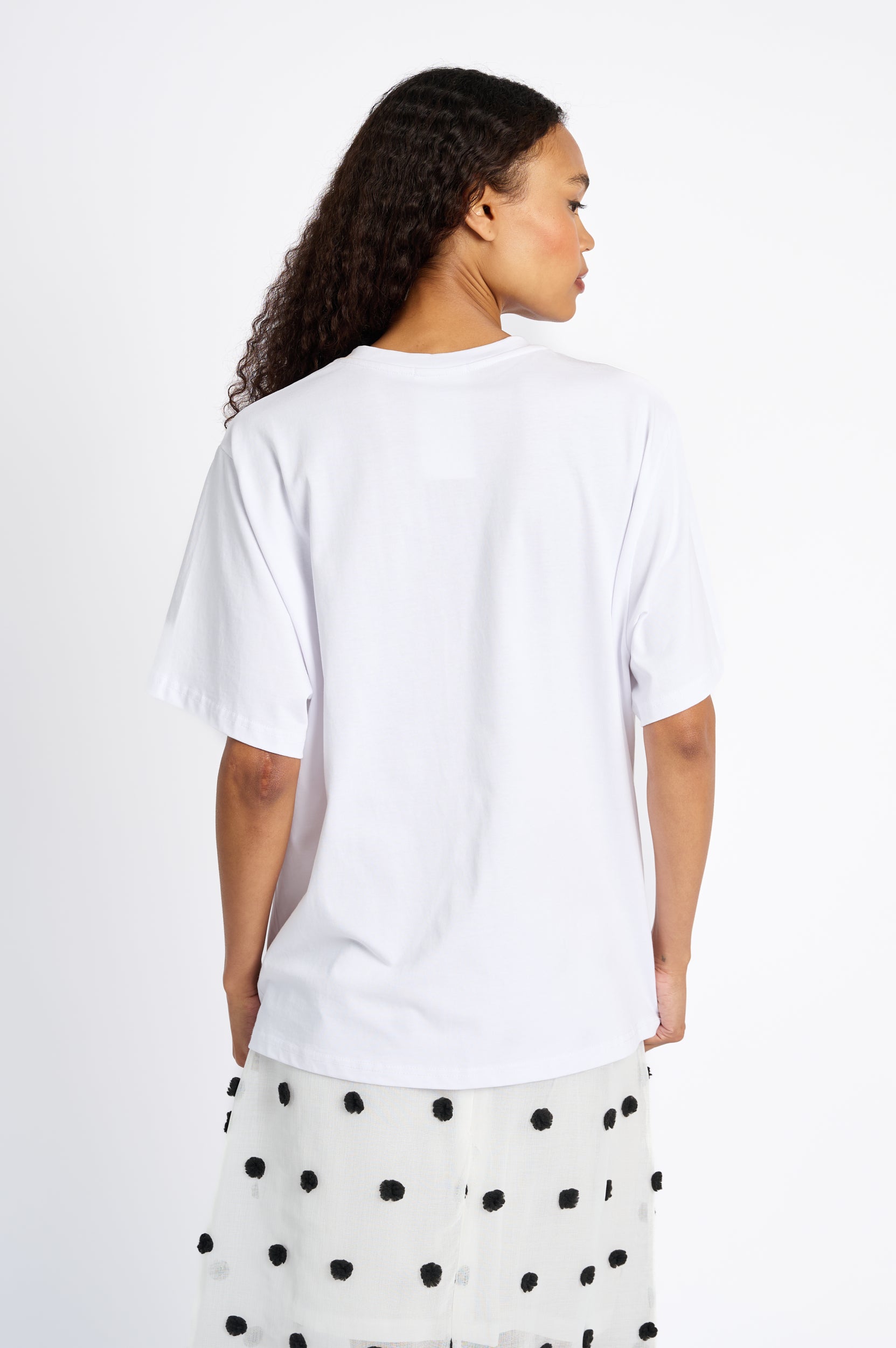 Oversized Printed Tee with Goldfish