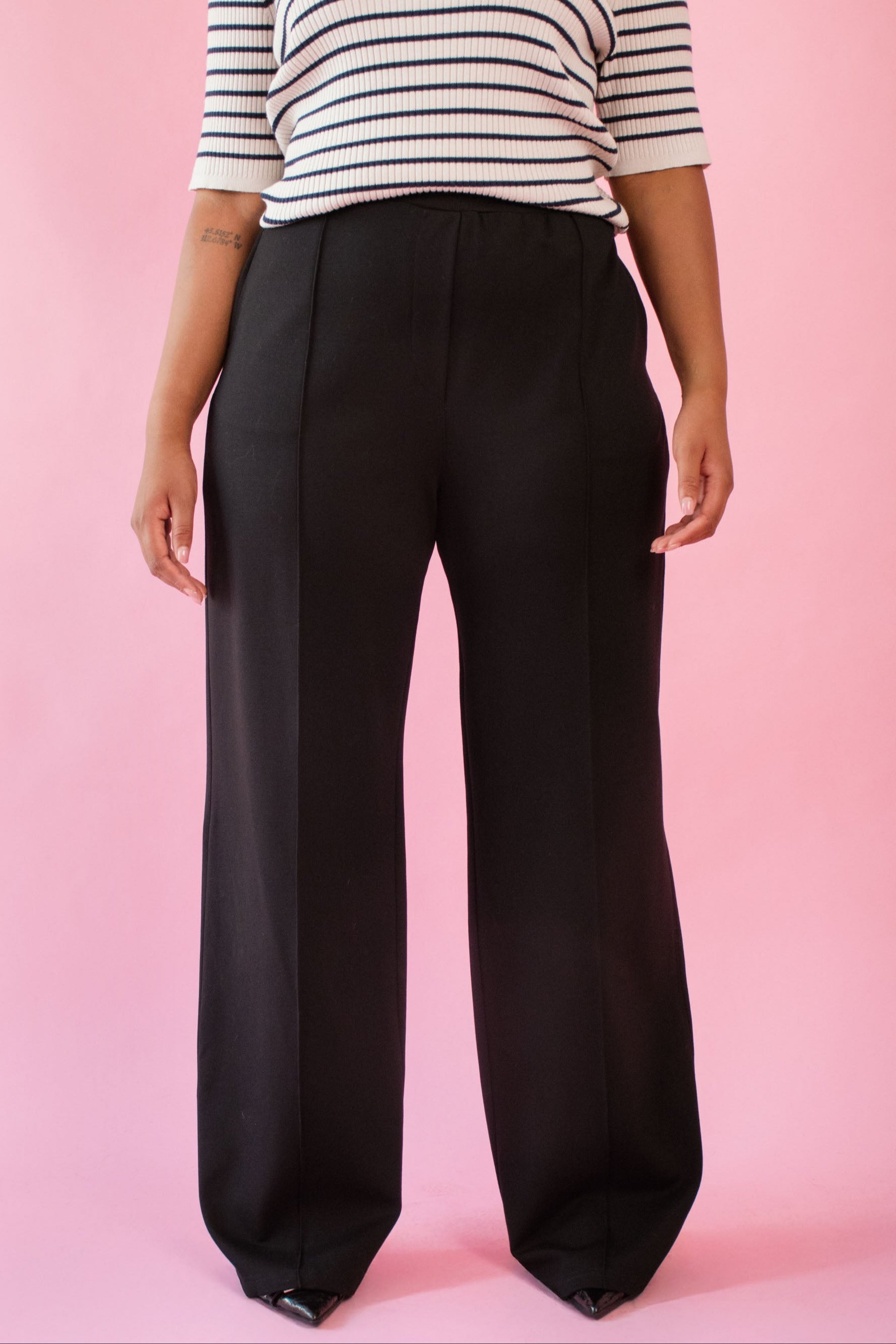 Tailored Ponti Pant in Black