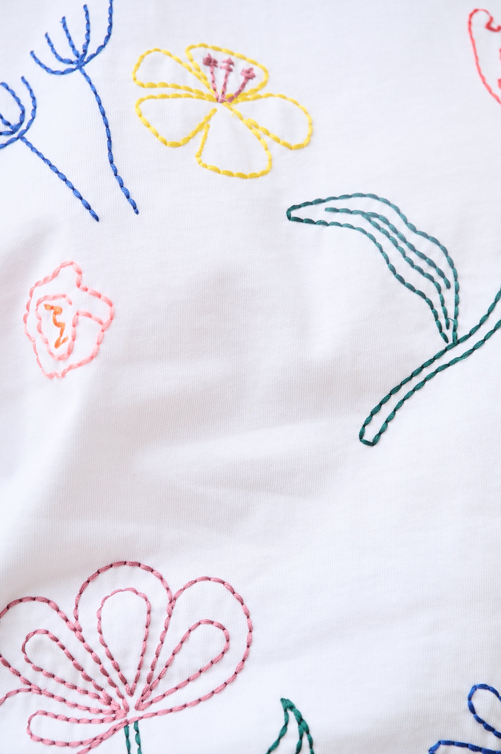 The Boxy Tee with Flower Embroidery