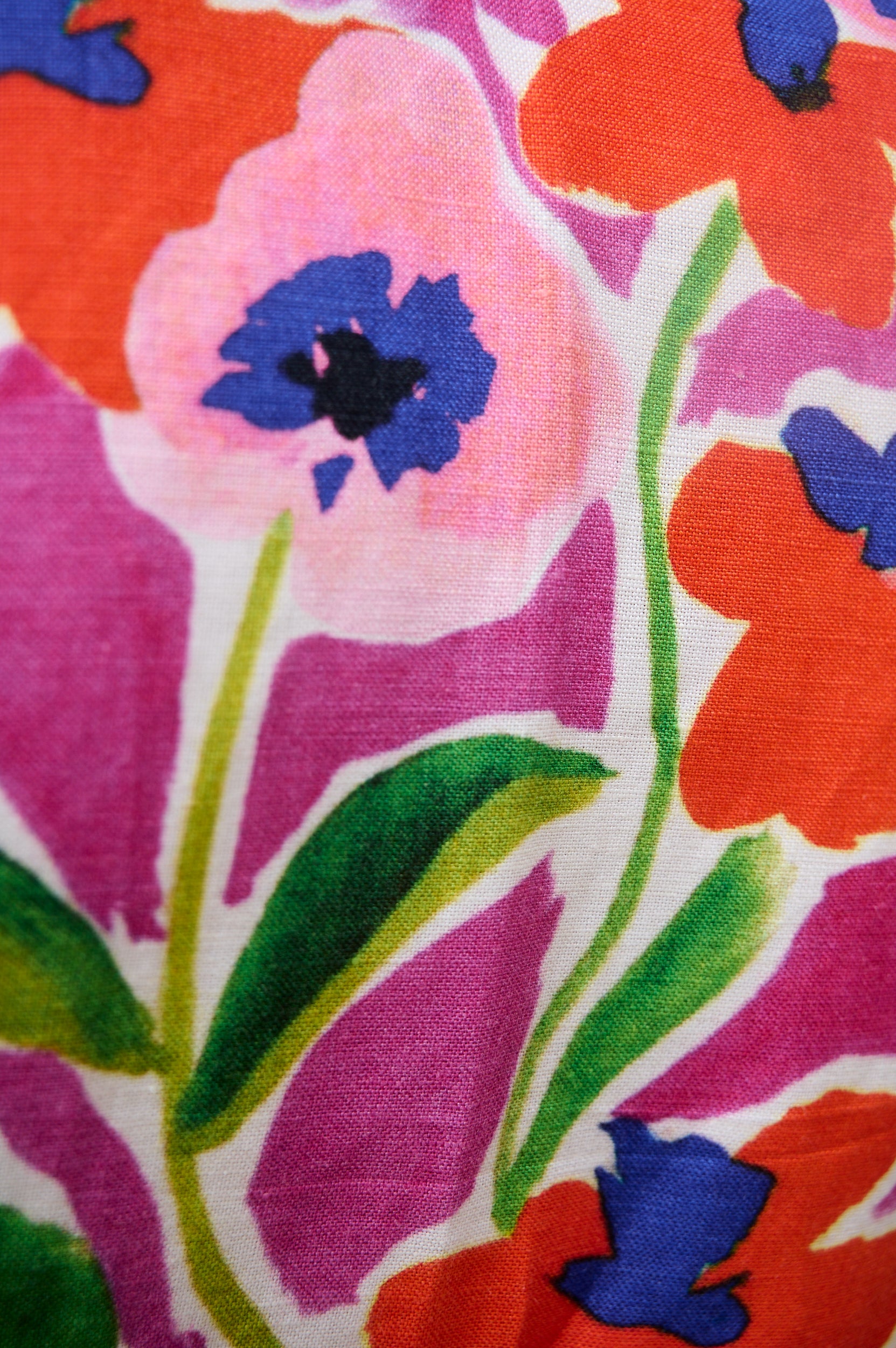 Linen Wrap Dress in Watercolour Floral