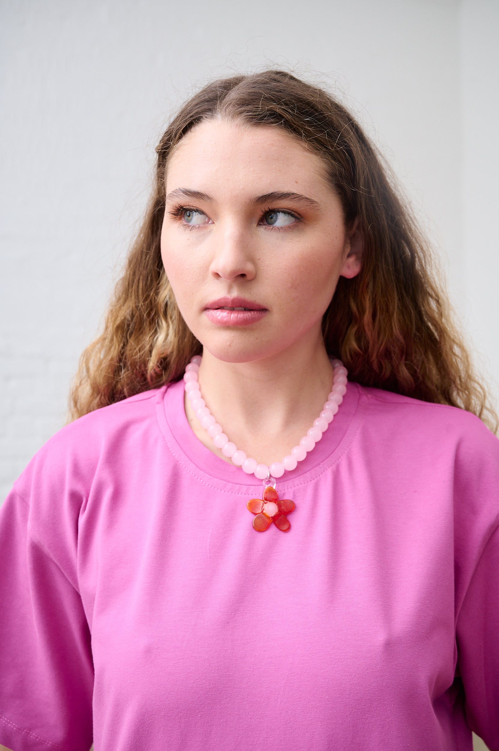 Raspberry Mesh Combo Tshirt Dress