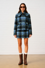Melton ZipThrough Bomber Jacket in Ice Moss