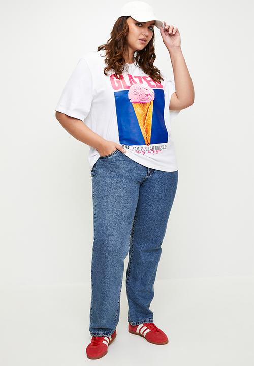 Statement Tee in Ice Cream