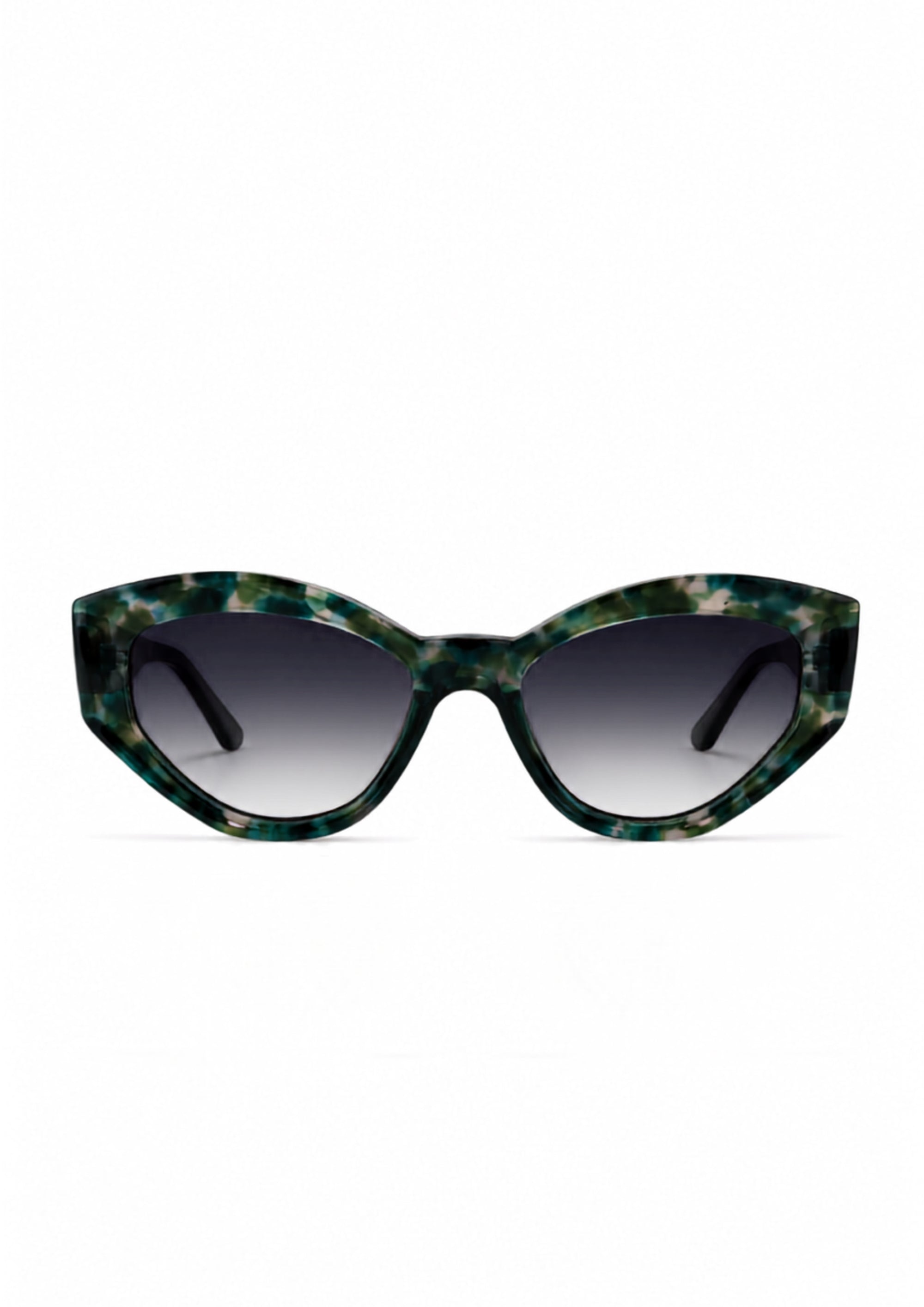 Emerald Mottle Cat-Eye Sunglasses