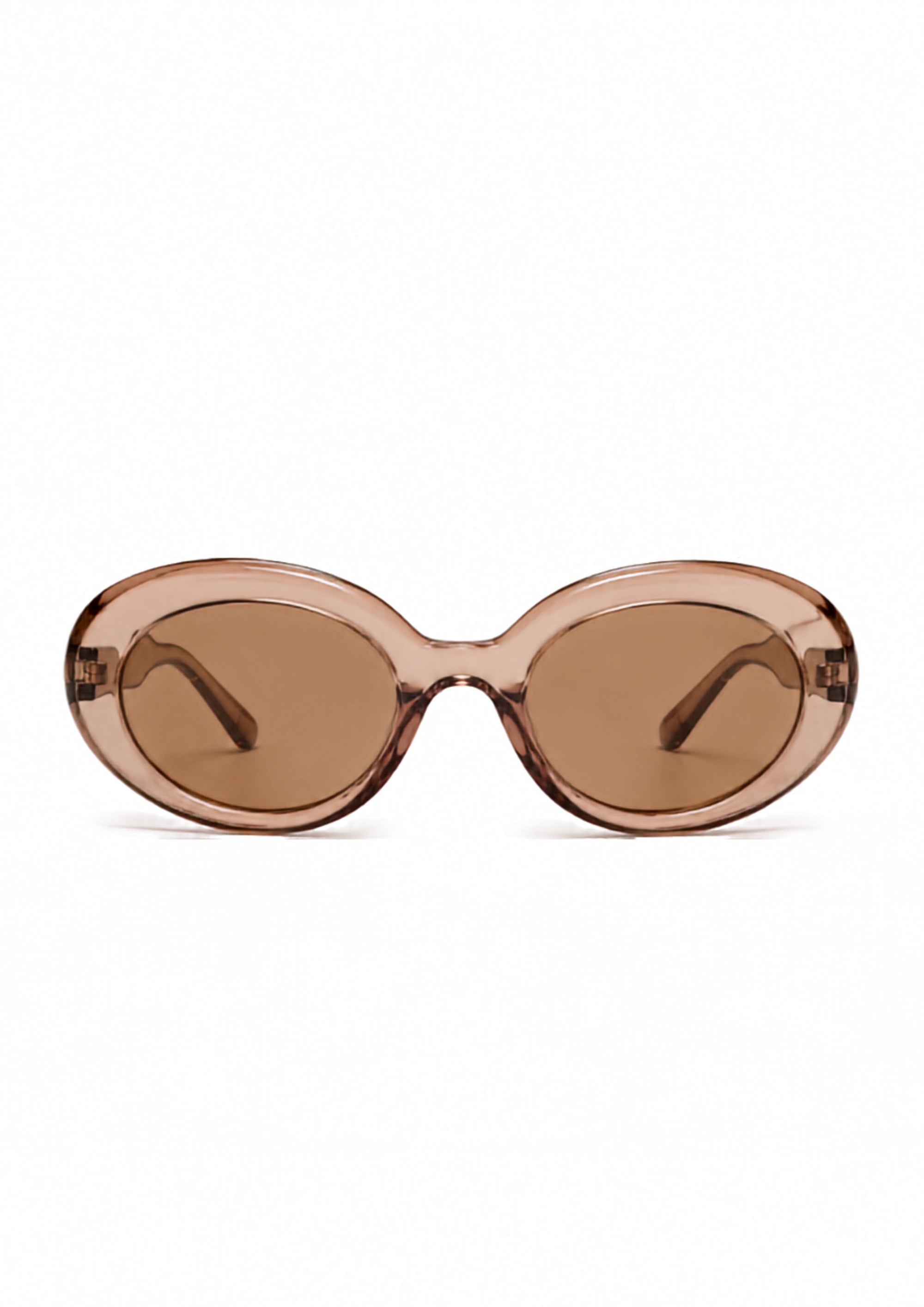 Peach Oval Sunglasses