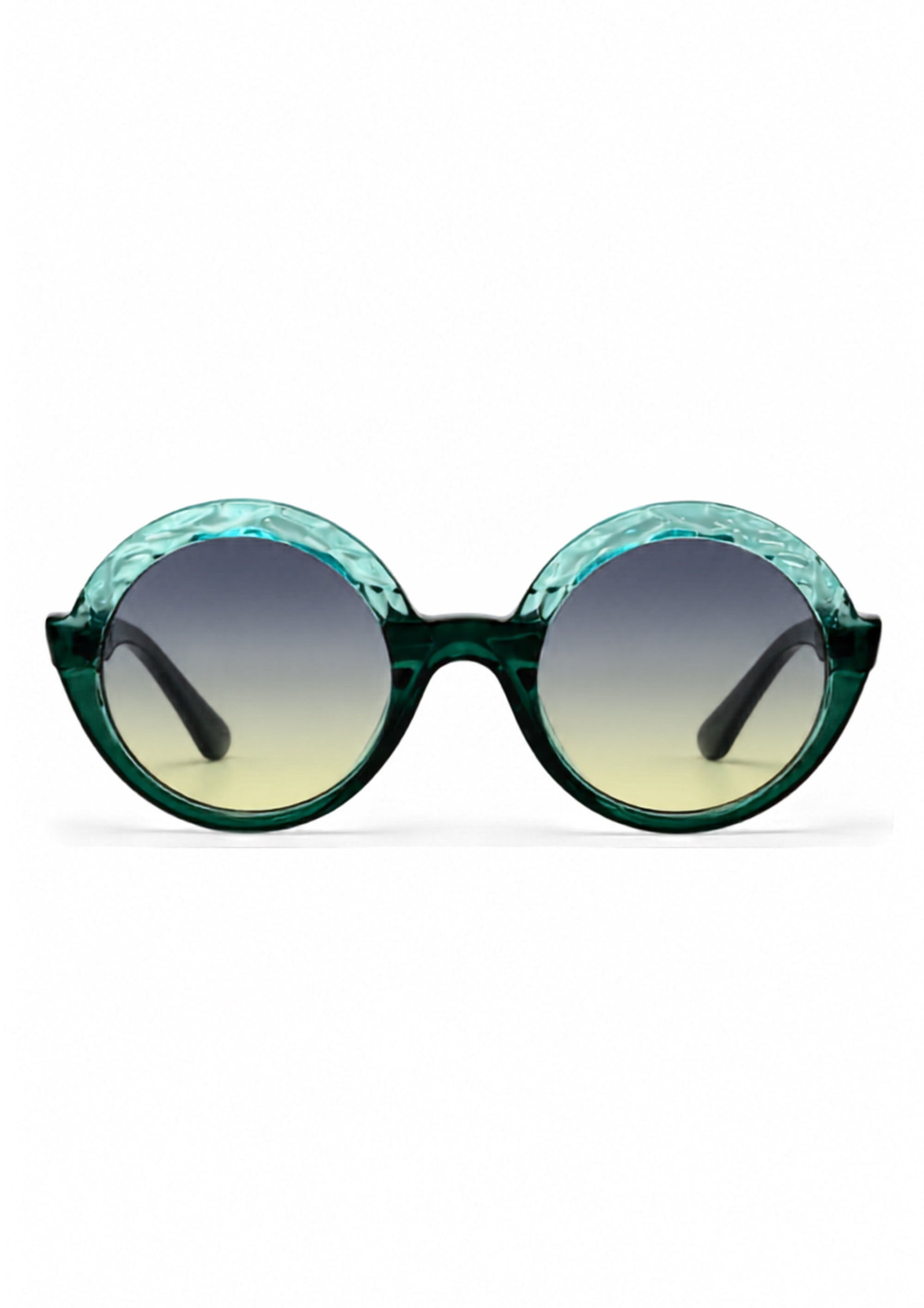 Sea Foam Ombrè Round Sunglasses