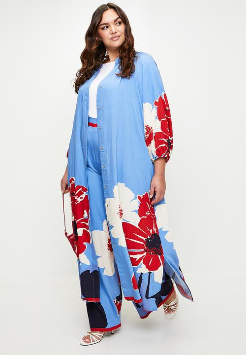 Soft Printed Pants in Midnight Poppy