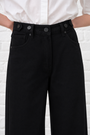 Adjustable Waist Wide Leg Jeans in Black