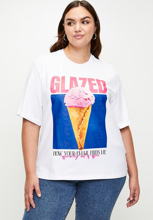 Statement Tee in Ice Cream