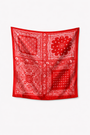 Red Bandana Patchwork Square Scarf