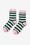 Crew Stripe Sock in Green/Pink