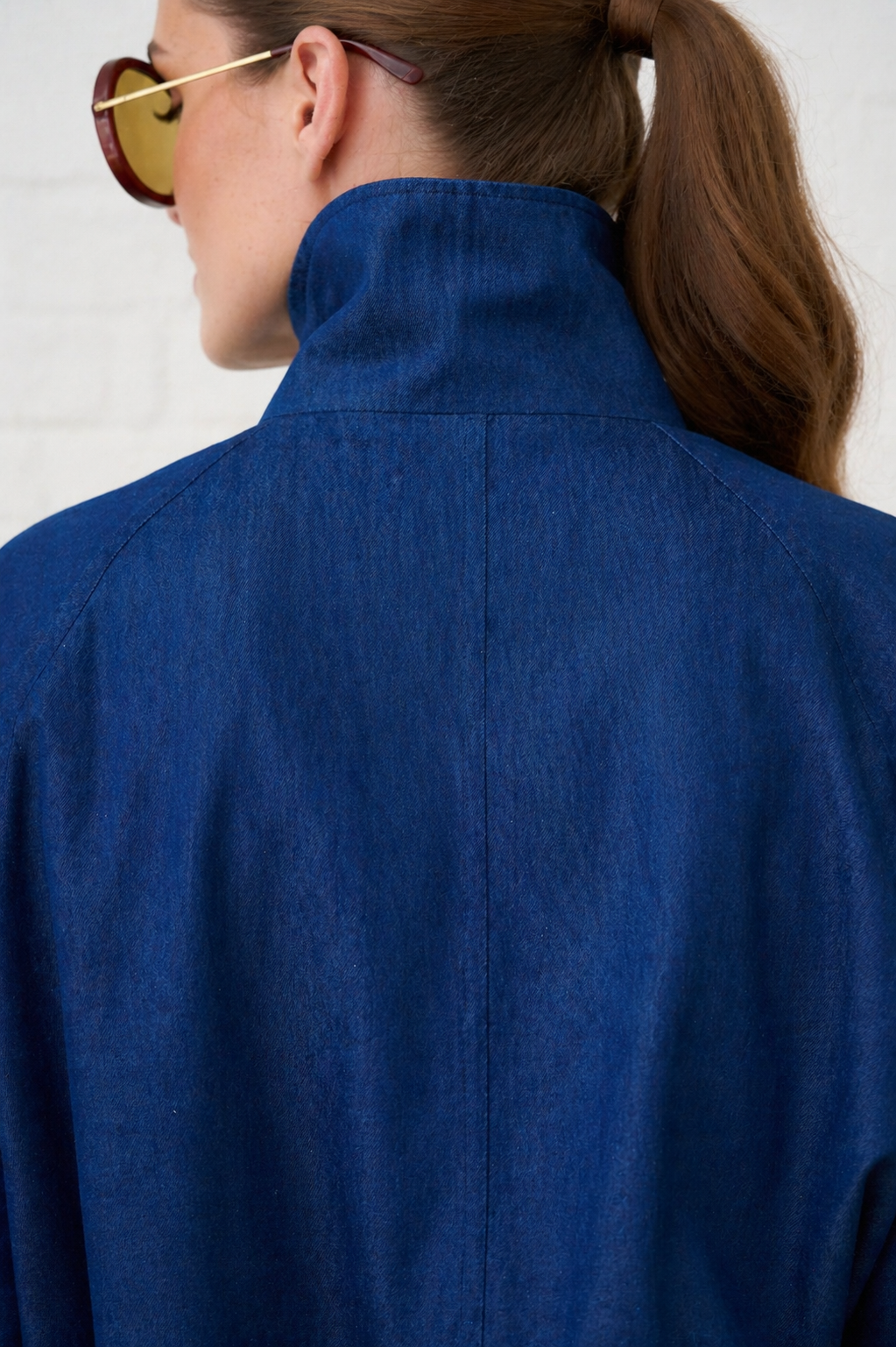 Funnel Neck Denim bomber