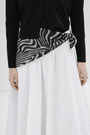 Black and White Swirl Sheer Scarf