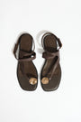 Luxe Crossover Sandal in Brown