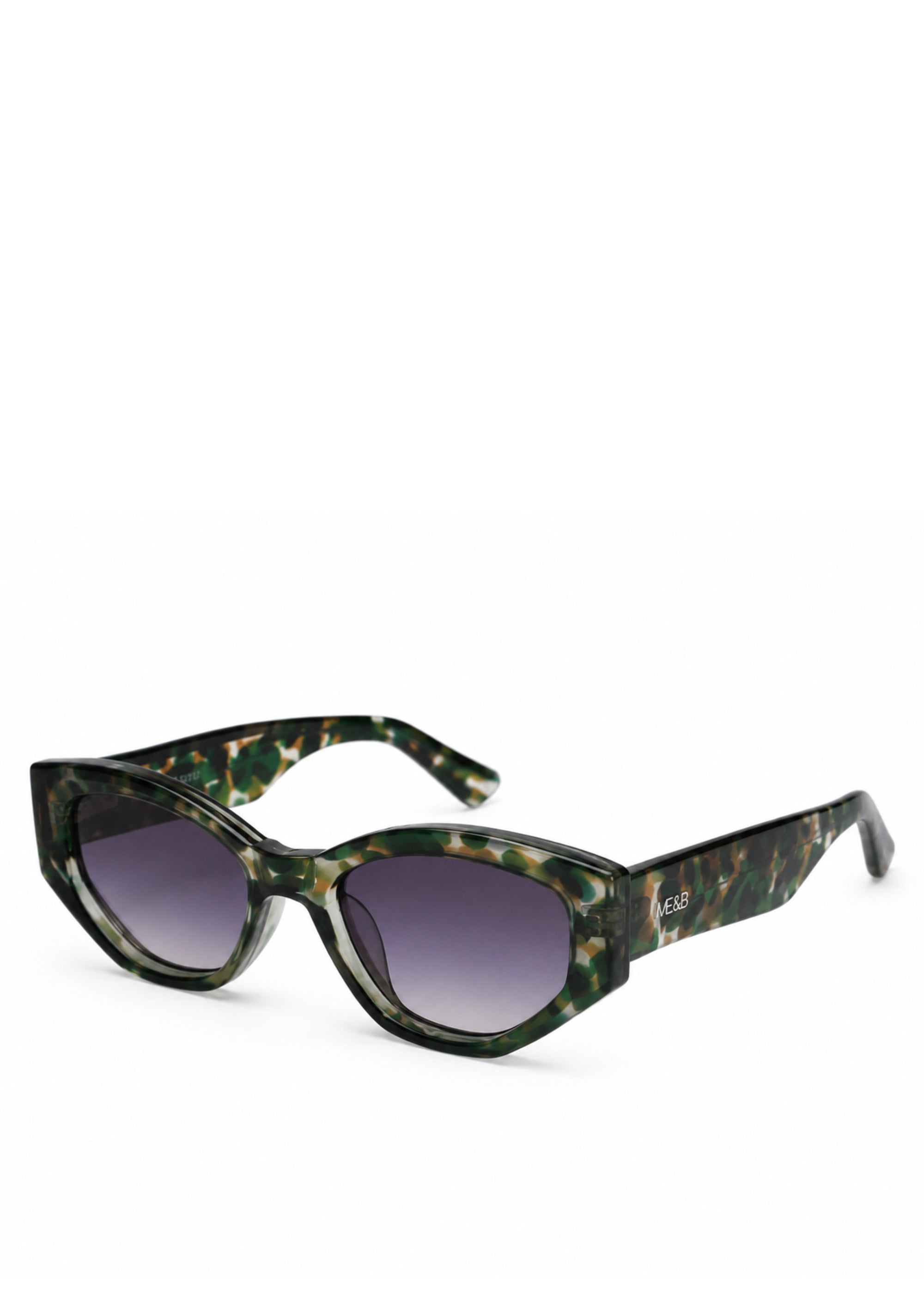 Emerald Mottle Cat-Eye Sunglasses