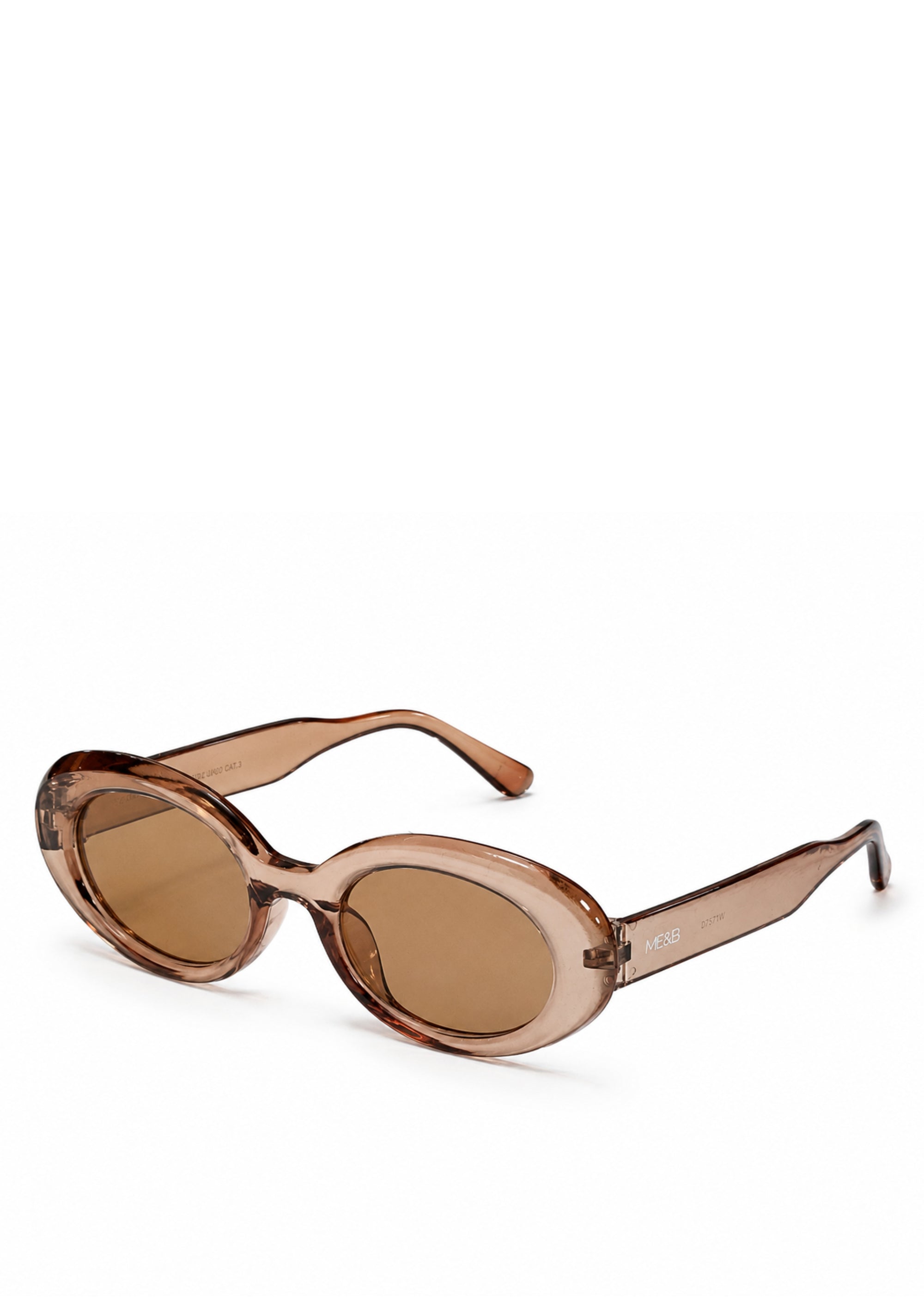 Peach Oval Sunglasses