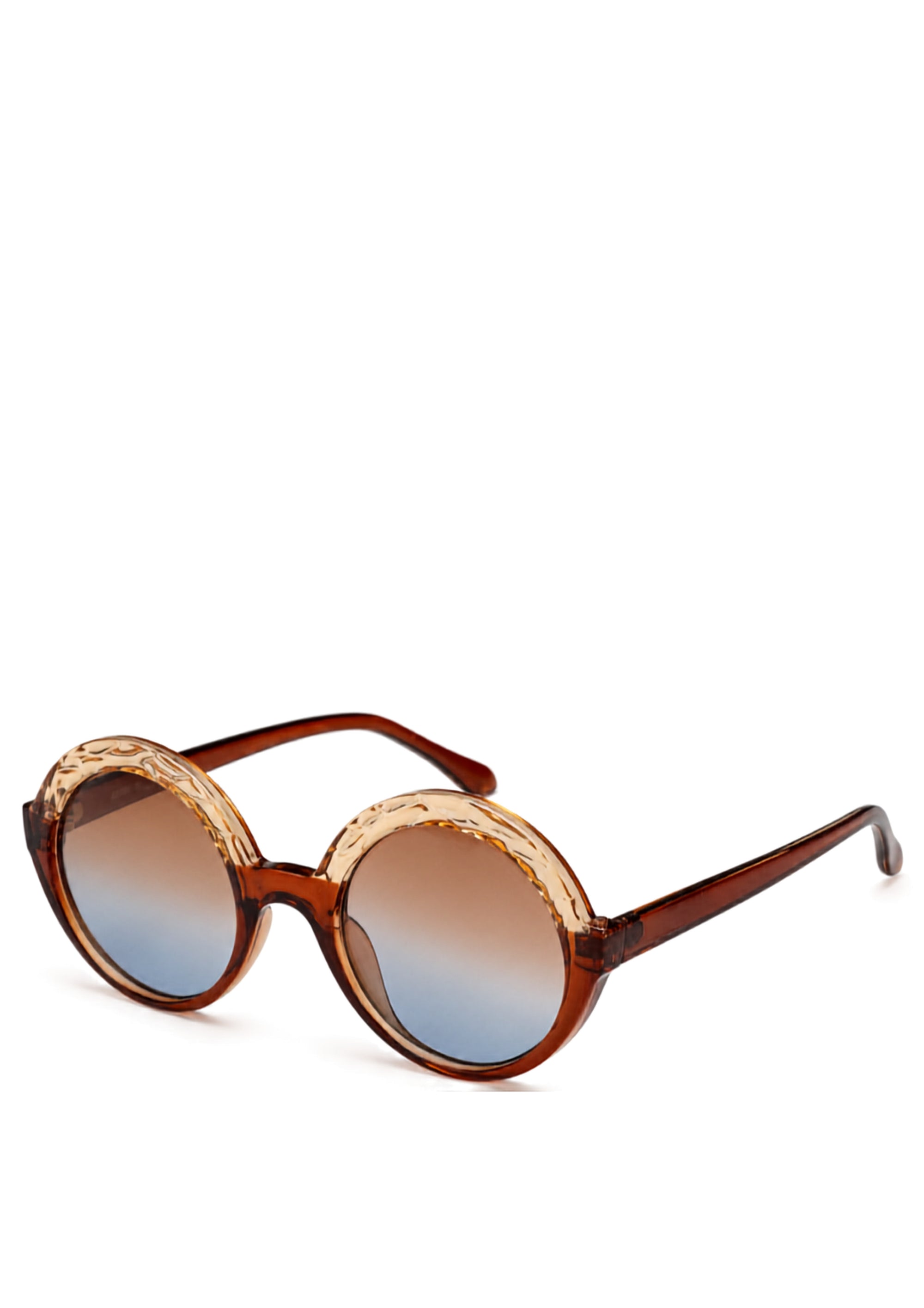 Amber Ombrè Round Sunglasses