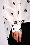 The Bellow Sleeve Shirt in 3D Flower