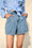 Lyocell Denim Shorts in Med Wash