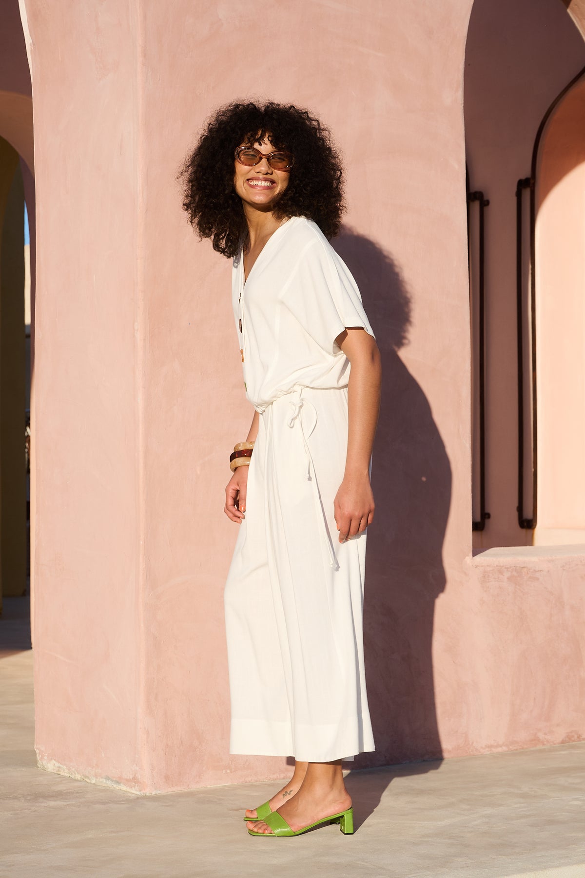 Deep Invert Wide Leg Cropped Pant in Milk
