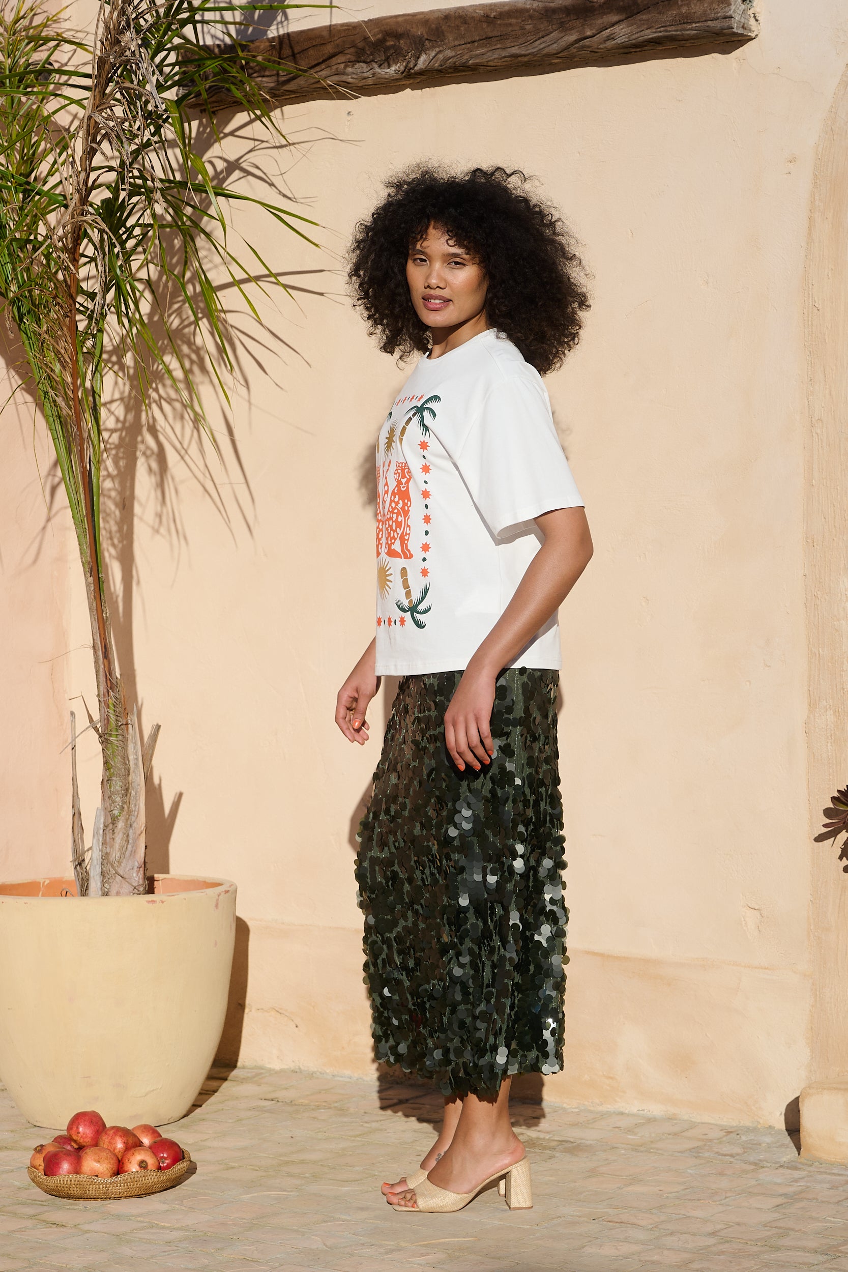 Statement Tee with Moroccan Cheetah
