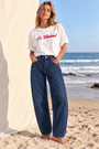 Barrel Jean in Medium wash