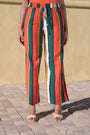 Striped Straight Leg Pull on Pant