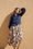 Hands embroidery bellow sleeve shirt