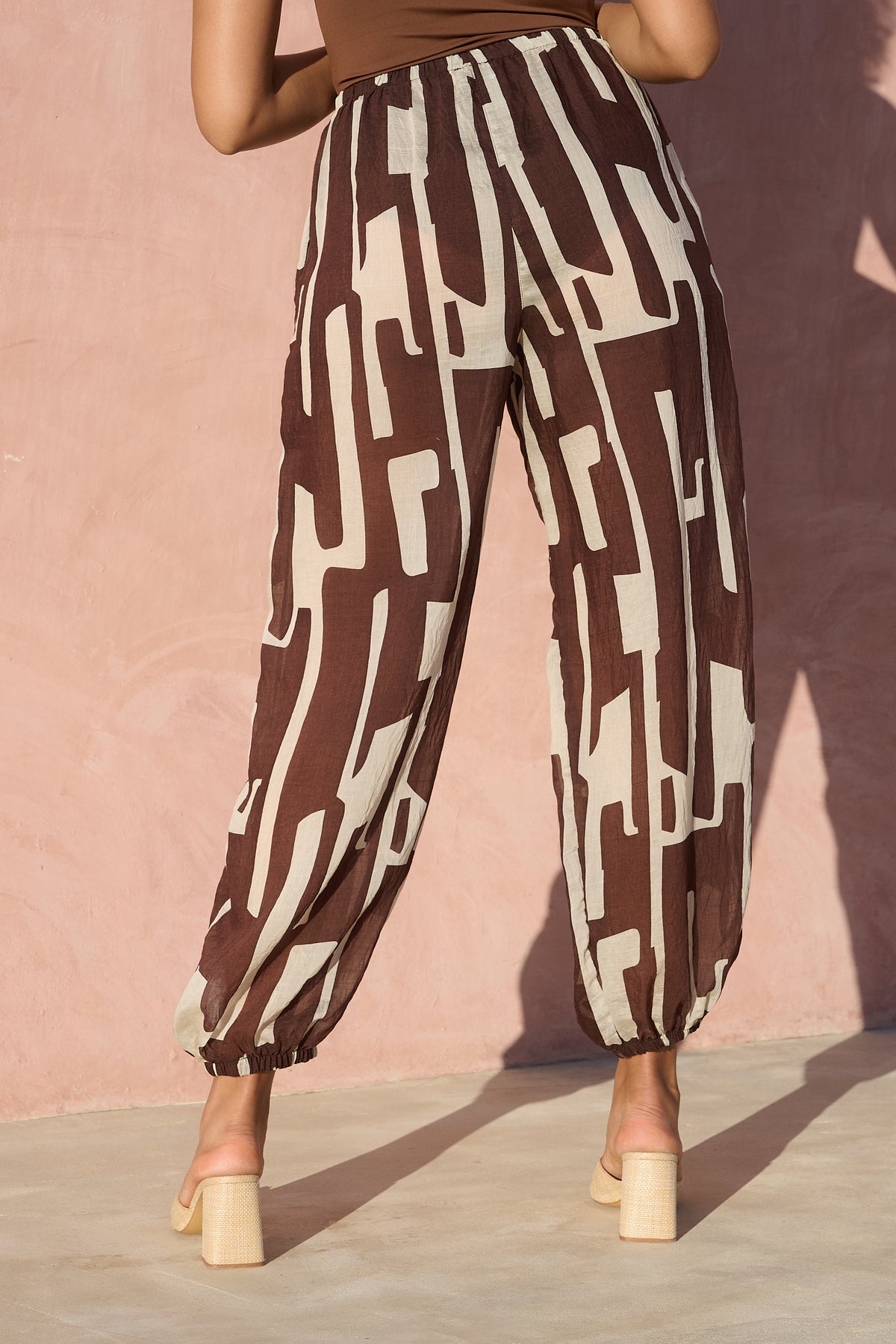 Ballon shape Harem pant in ChocBanana