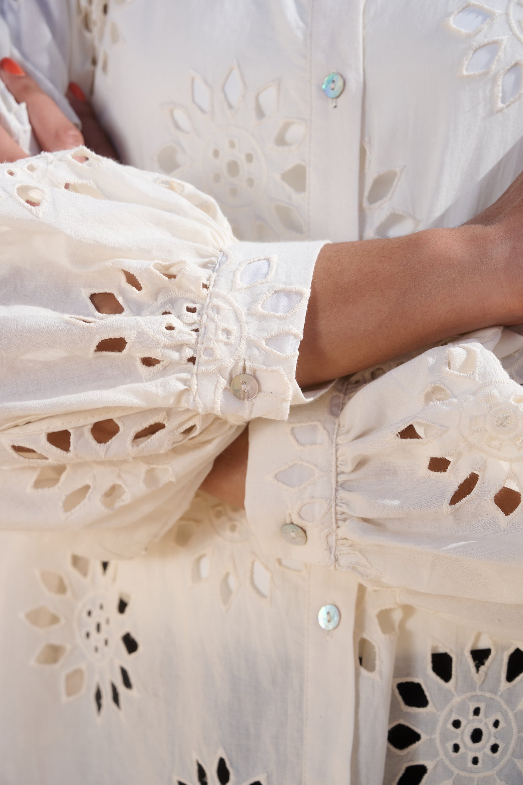 Anglaise shirt in Ecru