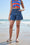 Lyocell Denim Shorts in Dark Wash