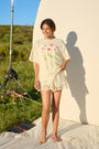 Banana T-Shirt with Poppy Print