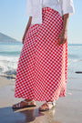 Red Gingham Bias Skirt