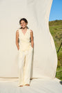 Linen Wrap top in Angora