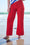 Adjustable Waist Wide Leg Jeans in Red