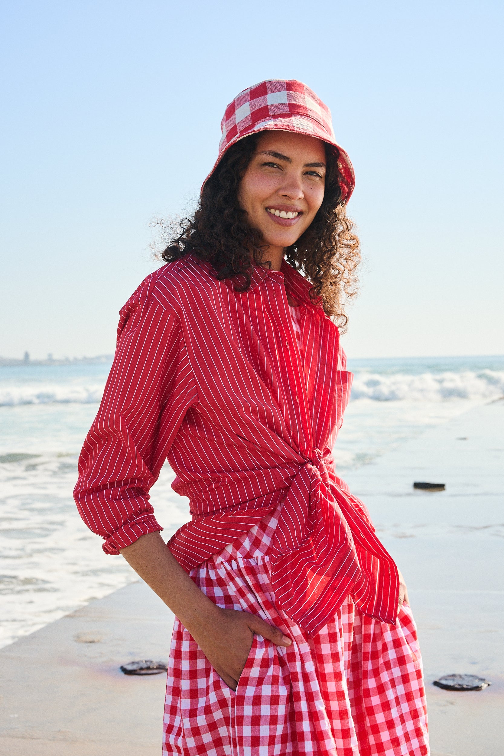 Ultimate Cotton Shirt in Red Stripe
