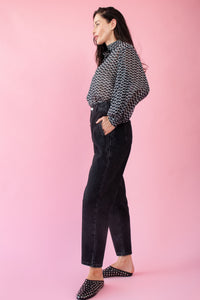 The Mom Jean in Black