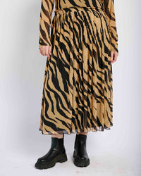 Pleated Mesh Skirt in Big Zebra - Me&B