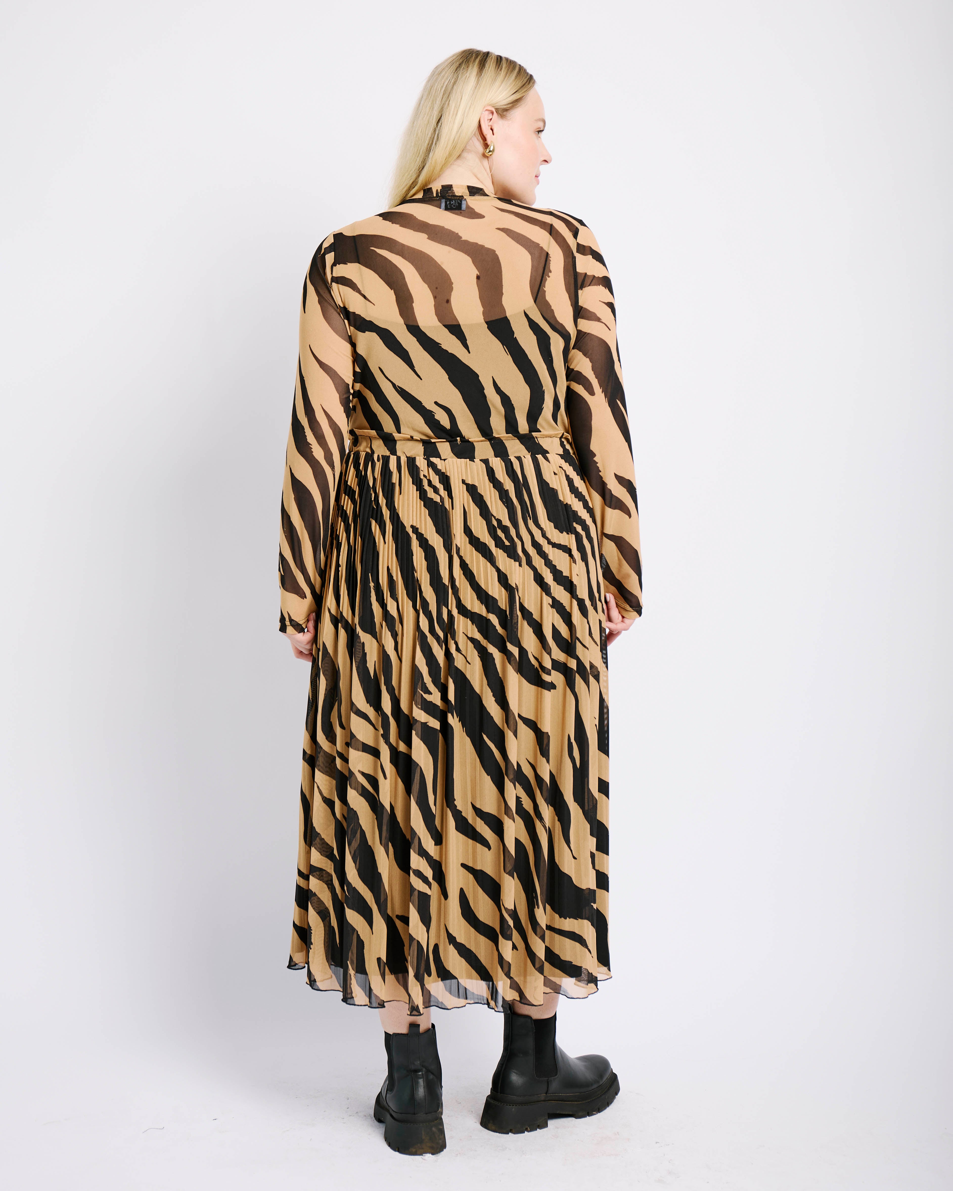 Pleated Mesh Skirt in Big Zebra - Me&B