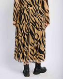 Pleated Mesh Skirt in Big Zebra - Me&B