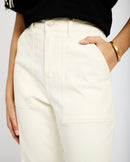 Tapered Leg Stretch Jeans in Milk - Me&B