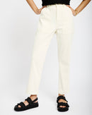 Tapered Leg Stretch Jeans in Milk - Me&B
