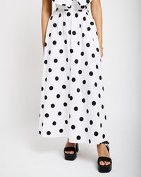 Cotton Poplin Skirt in Spot