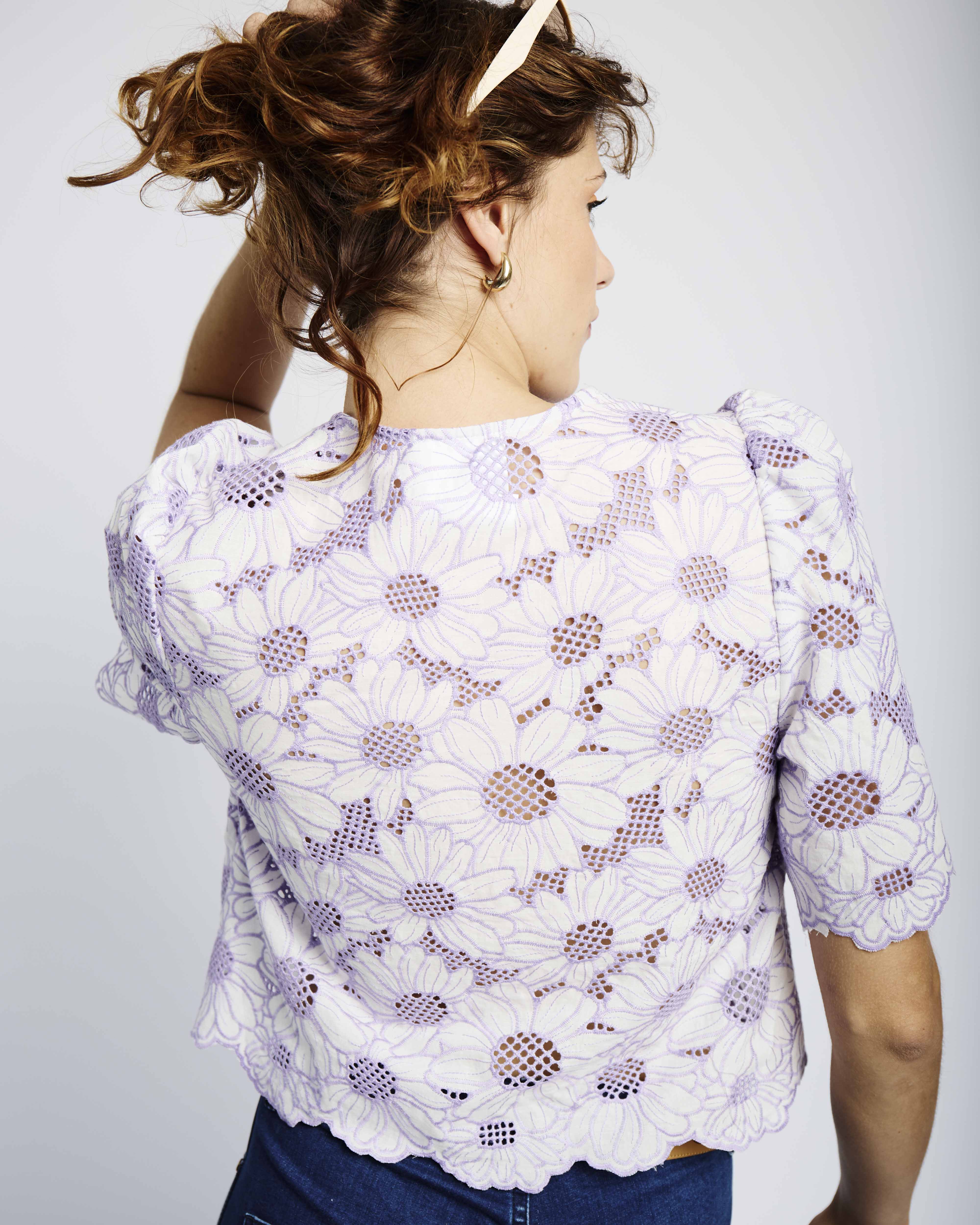 Bow top in Anglaise Lilac