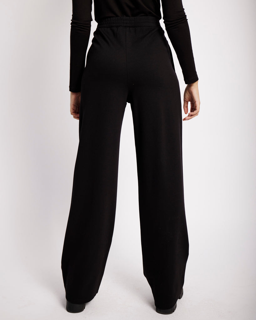 Casual Tailored Ponti Pants in Black - Me&B