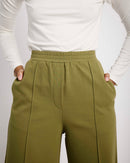 Casual Tailored Ponti Pants in Olive - Me&B