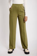 Casual Tailored Ponti Pants in Olive - Me&B