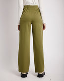 Casual Tailored Ponti Pants in Olive - Me&B